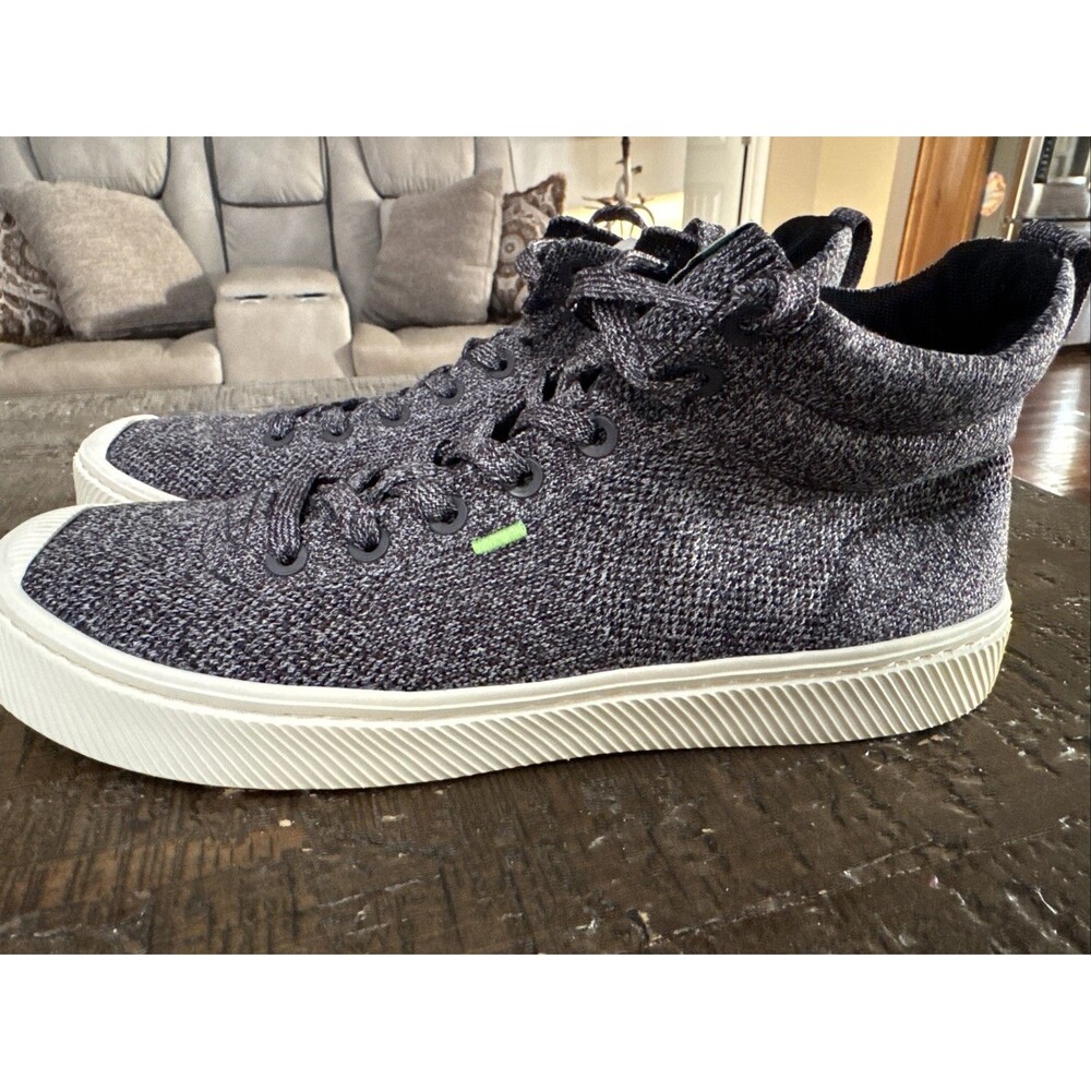 Cariuma IBI High Navy Blue Knit Lace Up Comfort Sport Shoes US Size M 10.5 W 12
